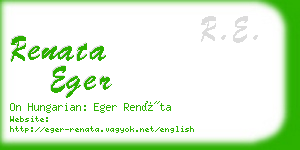 renata eger business card